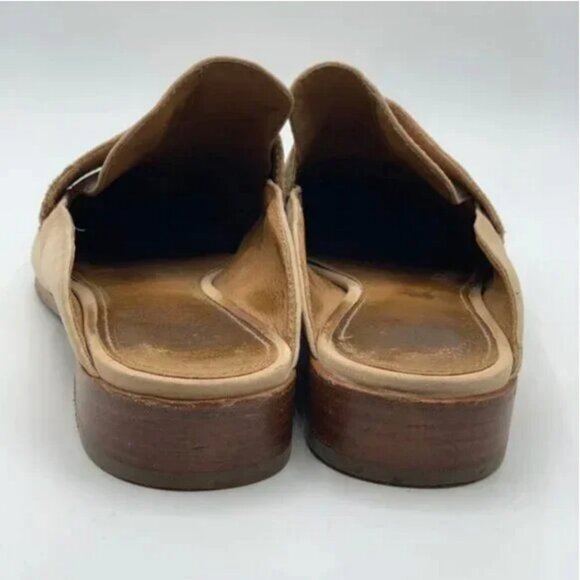 Frye Ellie Slip On Loafer Mules Tan Suede Leather Size 8 - Picture 5 of 9